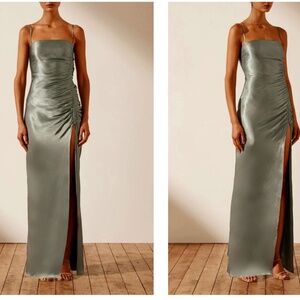 Shona Joy La Lune Ruched Maxi Dress - Sage